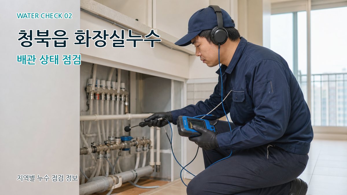 청북읍 화장실누수 누수탐지 이미지