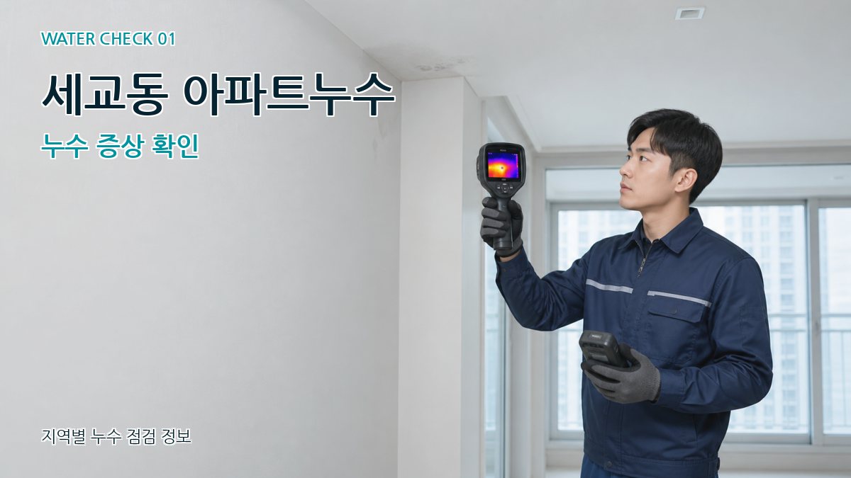 세교동 아파트누수 누수탐지 이미지