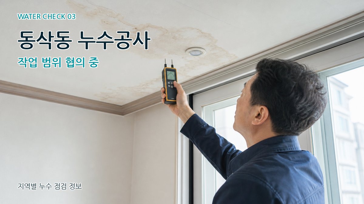 동삭동 천장누수 누수탐지 이미지