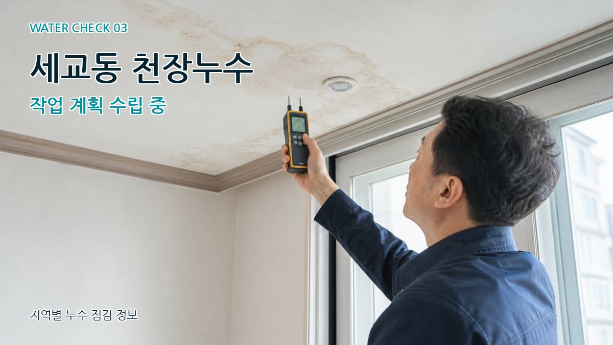 세교동 천장누수 누수탐지 이미지