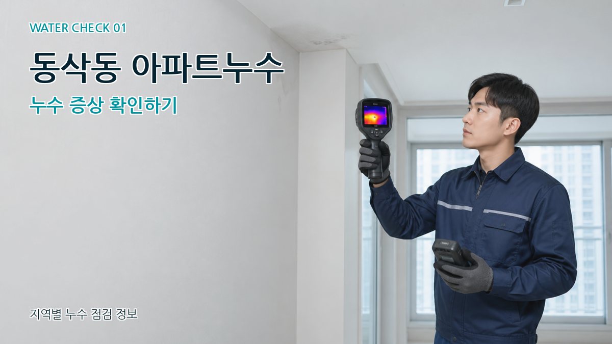 동삭동 아파트누수 누수탐지 이미지