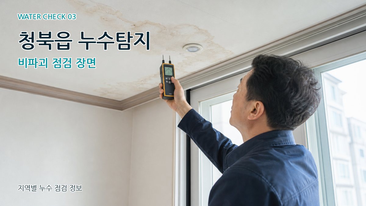 청북읍 천장누수 누수탐지 이미지