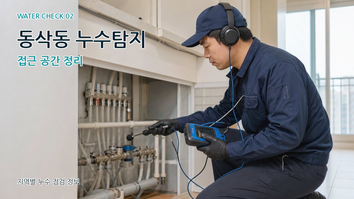 동삭동 화장실누수 누수탐지 이미지