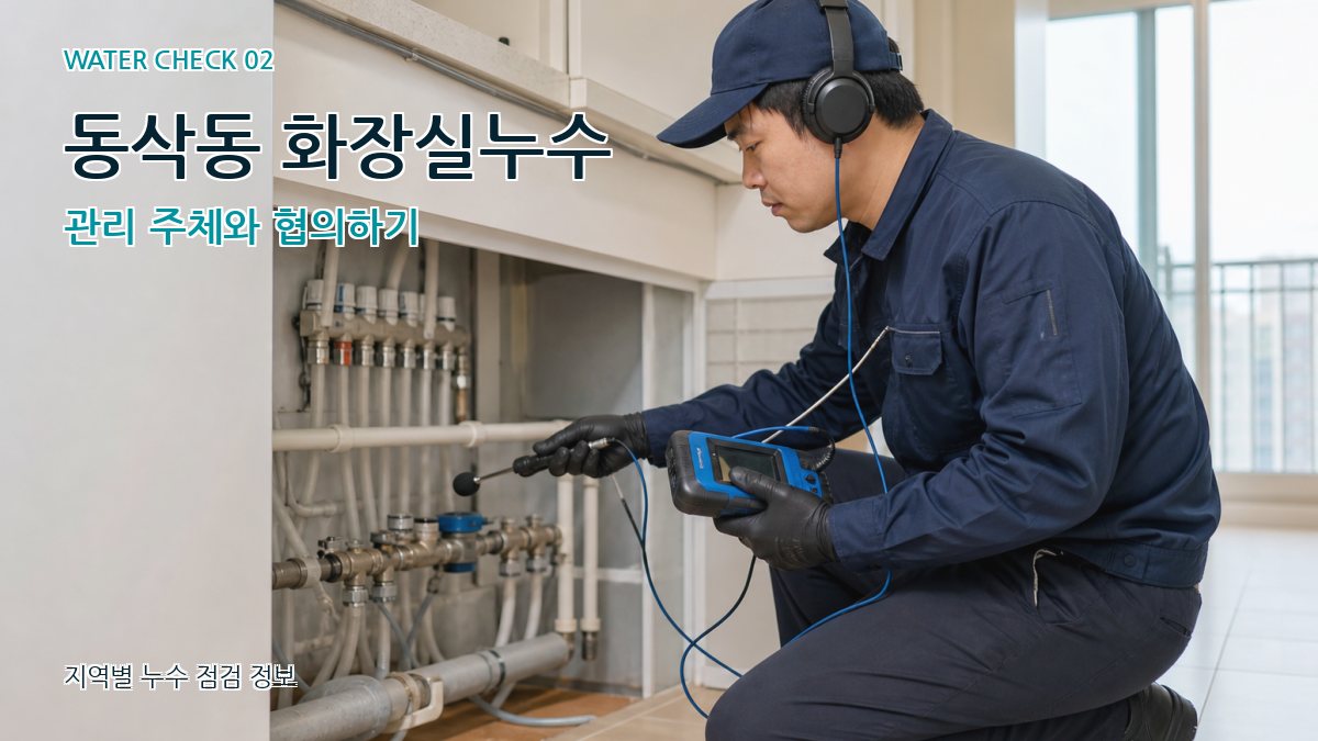 동삭동 화장실누수 누수탐지 이미지