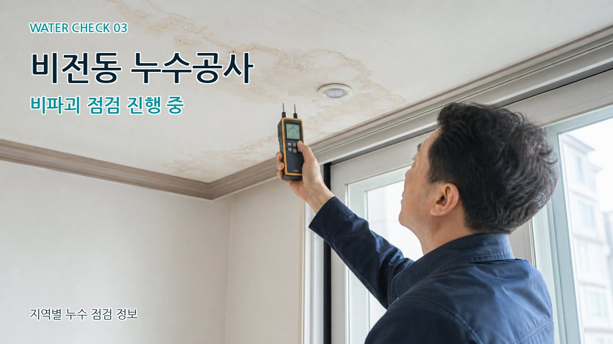 비전동 천장누수 누수탐지 이미지