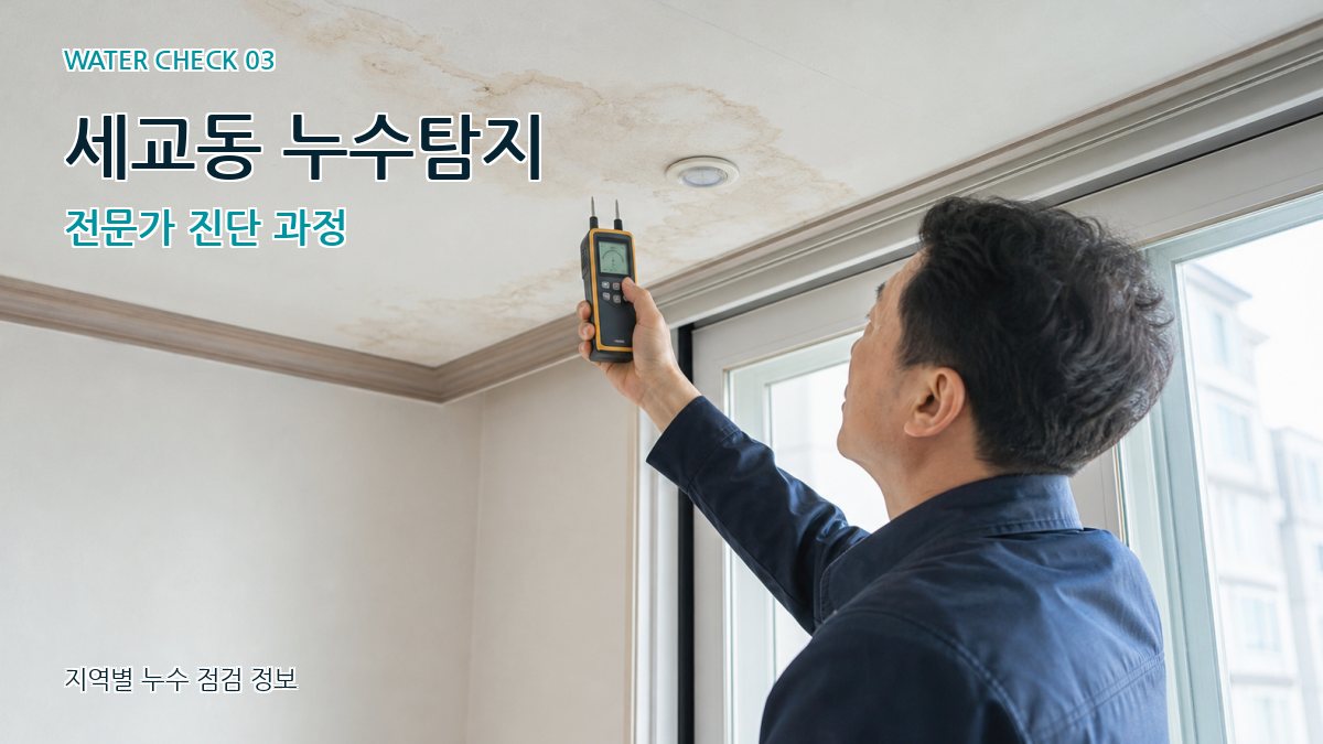 세교동 천장누수 누수탐지 이미지